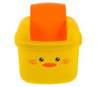 FOYTOKI Corbeille à papier compacte en plastique jaune, design délicat et fonction fiable, adaptée pour bureau ou chambre, récipient à articles divers pratique