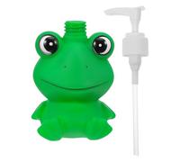 FOYTOKI Distributeur de Savonnette en Plastique Vert Forme Grenouille 300ml pour Garçon et Filles Pompe à Pression, pour Stockage Liquide et Utilisation Lavabo Maison