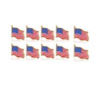 FOYTOKI Épinglettes Lot de 50 Pièces 50 Drapeau Américain en Métal Plaqué Laiton et Émail Époxy Décoration Élégante et Anti-rouille pour Cravates et Vêtements