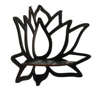 FOYTOKI Étagère Murale Flottante Lotus en Bois Noire, Rangement Décoratif | Angle Droit, Support Mural Intégré, pour Décoration Intérieure et Présentoir de Bougeoir