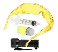 FOYTOKI Kit de Détection de Fuite Climatisation Voiture et Maison Lampe Torche UV, Fluorescéine et Lunettes de Protection pour Réparation Professionnelle
