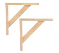 FOYTOKI Lot de 2 supports d'étagère en bois flottante : supports triangulaires de 25 cm, équerres murales pour étagères et bibliothèques dans les petites appartements