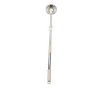FOYTOKI Manche à Balai en Acier Inoxydable Télescopique Rotatif, Khaki | Remplacement Amovible, Design Anti- , Usage Domestique, Compatible Tête Ronde, Accessoire de Nettoyage
