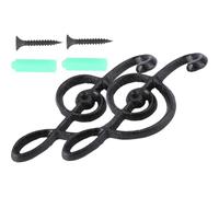 FOYTOKI Patères Murales Forme Note de Musique en Fer, Lot de 2 Crochets Multifonctionnels pour Vêtements et Écharpes, Adaptés pour Cuisine et Salle de Bain