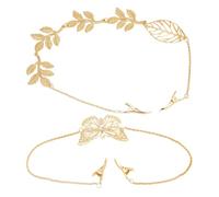 FOYTOKI Pince à cheveux en chaîne métallique 2pcs pour femmes et filles, coiffe à chaînes avec pinces feuilles, accessoire cheveux pour sorties et événements