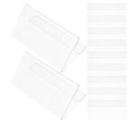 FOYTOKI Porte-nom De Bureau en Pet 12x6 cm Résistant Déformation, Style Élégant pour Événements Et Réunions 10 Pièces