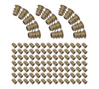 FOYTOKI Solide et Stable Insert Fileté M4x10mm en Alliage de Zinc 200 Pièces Tête Hexagonale et Structure à Bride pour Assemblage et Réparation de Meubles en Bois