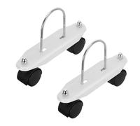 FOYTOKI Support à Roulettes pour Radiateur à Bain D’huile - 1 Paire de Supports Robustes en Acier et Abs avec Roues Pivotantes Universelles - Socle Antidérapant et Chariot de Remplacement