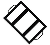 FOYTOKI Support pour Bloc de Cuisson en Acier Inoxydable Noir, Porte-Plaque à sel émaillé avec Double poignées, conçu pour Barbecue et Usage culinaire Professionnel