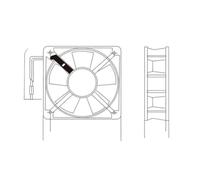 FP-108EX S1-S Ventilateur industriel à flux axial 150 mm AC Ventilateur de | Alliage 2500RPM 45.87m³/h Faible bruit pour rack d'armoire Soudage Système de ventilation d'échappement Noir