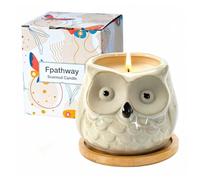 Fpathway Bougie parfumée hibou enchanteur : bougies d'aromathérapie luxueuses, cadeaux d'anniversaire uniques pour femmes, cadeaux relaxants pour femmes - Idéal pour épouse, mère