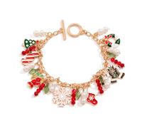 [Fpbiagoq] Bracelet avec Père Noël Cloche et Bonbons Charms Bracelets uniques pour les fêtes de Noël et tous les jours Vert, フリーサイズ