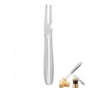 FPIJMG Fourchette à Brochettes 3-en-1, Inox, 21 cm | Deux dents pour faire glisser et saisir les aliments grillés; l'ouverture intégrée sert de décapsuleur.