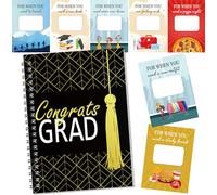 Fprl Livre de cartes cadeaux de remise de diplôme 17,8 x 12,7 cm, 20 pages, livret de cartes cadeaux, carte de félicitations, carte de vœux, album de survie universitaire, cadeau pour remise de
