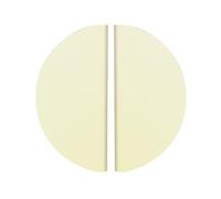 FQFLXY6589 Lot de 2 Poignées placard Demi-lune Poignée Chambre d'enfant colorées semi-circulaire Tirettes tiroir porte d’Armoire Cuisine Bouton Tiroir Meuble en Alliage d'Aluminium (150mm,Jaune)