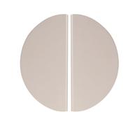 FQFLXY6589 Lot de 2 Poignées placard Demi-lune Poignée Chambre d'enfant colorées semi-circulaire Tirettes tiroir porte d’Armoire Cuisine Bouton Tiroir Meuble en Alliage d'Aluminium (100mm,Gris)