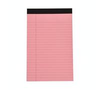 FQRDKT Bloc-notes Cahier Bloc Ligné Dos Rigide Facile à Déchirer Papier 80g Adapté pour Travail Étudiant Organisation, Rose, A5