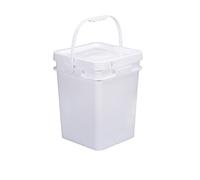 FQRDKT Seau de peinture vide avec couvercle, étanche et multifonction, pour barbecue, garage, organisation, blanc