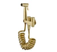 FQYEP Douchette de Toilette Pour Bidet, Or Brossé | Pulvérisateur de Bidet À Main, Laiton