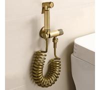 FQYEP Kit Hygiene WC Antiques Pulvérisateur De Bidet en Laiton | Pistolet Pulvérisateur pour Toilettes Mural G1/2 Douchette WC avec Tuyau De 3 M Adapté Au Nettoyage Des La Salle De Bain,B