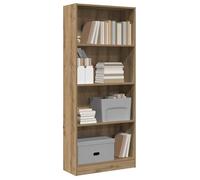 @FR Cabinet de Livre - Bibliothèque Polyvalente, Étagère Haute, chêne artisanal 60x24x143 cm bois d'ingénierie 03_69766843