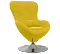 @FR Fauteuil œuf Jaune 63x73x90 cm - Simple scandinave - Chaise relaxant/Fauteuil TV - Velours - 9132979