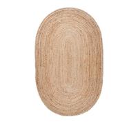 FRAAI | Home & Living Tapis de Salon en Jute - Fair Ovale Naturel - 100x152cm - Poil Court - Oval -