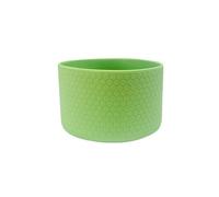 Frabakas Housse de protection filetée en silicone avec fond en silicone antidérapant et résistant à la chaleur pour bouteille, dessous de tasse isolé, 9 cm (vert gazon)