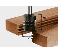 Fraise à abouter HW avec queue de 8mm FESTOOL HW S8 D34/NL32 - 491034