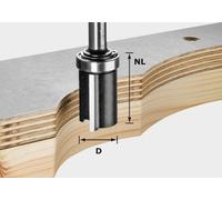 Fraise à affleurer HW avec queue de 8mm FESTOOL HW S8 D19/NL25 - 491028