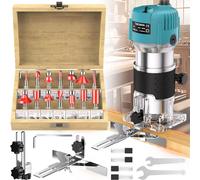 Fraise à bois - Défonceuse de table - 800 W - 30 000 tr/min - Mandrin de 6,35 mm - Fonctionnement sur secteur