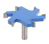 Fraise à Bois, Mèche de Toupie en Forme de T à 6 Dents , Tige de 12mm Fraise à Bois, Fraises à Défoncer CNC Outil de Coupe de Bois