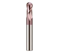 Fraise À Bout Sphérique HRC62, En Carbure De Tungstène, Mèche Routeur CNC R0.5 .75 R1,.25 R2 R3mm -R10mm, Perceuse Fente 2 Cannelures