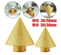Fraise à chanfreiner diamantée M10 M14, 38/50mm, pour poinçonnage conique et élargissement, meule à chanfreiner pour carreaux de céramique Adapter Rod for M10