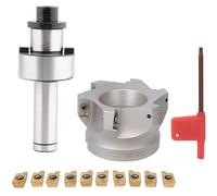 Fraise à collet, porte-embout de perçage, pinces de fraisage, inserts de fraise en acier inoxydable, clés pour usinage des métaux, coffret de 10 pièces comprenant des fraises, des inserts et des acces