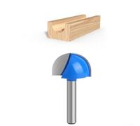 Fraise à défoncer à fond rond avec 6 tiges de 35 mm pour une utilisation dans les défonceuses portables et montées sur table Convient pour le bois tendre, le bois dur et les coupes composites (25,4 mm