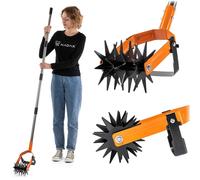 Fraise à étoiles KADAX avec couteau de labour, fraise de jardin en acier inoxydable, cultivateur rotatif pour ameublir le sol, fraise à terre, cultivateur avec roues étoiles rotatives, binette rotativ
