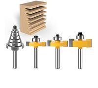 Fraise À Feuillure Avec Jeu De 6 Roulements Tige 1/4 "tige 6mm Coupe-bois Coupe Tenon Pour Outils De Travail Du Bois,tige De 6 Mm