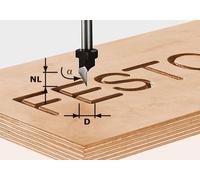Fraise à graver HW avec queue de 8mm FESTOOL HW S8 D11/60° - 491003