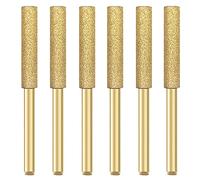 Fraise à meuler, lot de 12 accessoires de perçage, bavure diamantée de 5,5 mm, meule à lime pour tronçonneuse plaquée titane, bavure de meulage pour aiguisage précis, rapide et facile de la lame de
