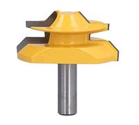 Fraise à mortaiser pour serrure, angle de 45 degrés, fraise à tenon pour menuiserie avec tige de 1/2 pouce, à pointe en carbure pour des joints d’onglet durables sur les armoires,