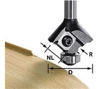 Festool Fraise à moulurer pour MFK 700 – plaquettes réversibles Ø 28 mm, tige 8 mm (499811)