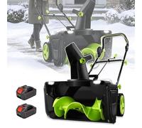 Fraise à Neige électrique sans Fil 3500 W, déblaiement de 50 x 25 cm | Moteur sans balais, éclairage LED, goulotte orientable, pour déneiger les entrées et terrasses(4 batteries)
