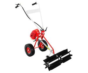 Fraise à neige, moteur à essence, déneigement efficace, métal, rouge