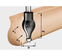 Fraise à profiler HW avec queue de 12 mm FESTOOL HW R20.5/16/D32/57 S12 - 492711