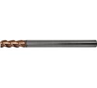 Fraise à queue DIN 6527 K, type N, diamètre nominal 3 mm, carbure monobloc TiSiN 45 HA, nombre de dents : 3, extra-courte