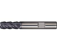Fraise à queue DIN 6527 L, type NF-UNI, diamètre nominal 10 mm, carbure monobloc TiAlN 45, DIN 6535 HB, nombre de dents : 4, longue