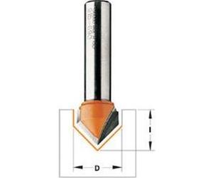 Fraise à rainure en V Makita 90º, longueur totale 80 mm, diamètre 6 mm x 8 mm