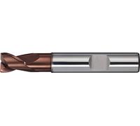 Fraise à rainurer DIN 6527 K, type N, diamètre nominal 12 mm, carbure monobloc TiAlN DIN 6535 HB, nombre de dents : 2, courtes