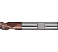Fraise à rainurer DIN 6527 K, type N, diamètre nominal 8 mm, carbure monobloc TiAlN DIN 6535 HB, nombre de dents : 3, courte
